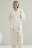 Load image into Gallery viewer, Couple pajamas flannel casual European and American loose bathrobe nightgown