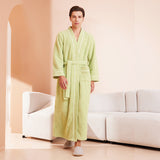 Load image into Gallery viewer, Couple&#39;s sleepwear women&#39;s autumn and winter coral fleece thick warm long flannel nightgown men&#39;s bathrobe sleepwear