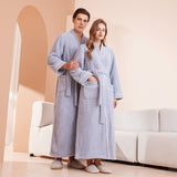 Load image into Gallery viewer, Couple&#39;s sleepwear women&#39;s autumn and winter coral fleece thick warm long flannel nightgown men&#39;s bathrobe sleepwear