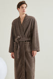 Load image into Gallery viewer, Couple pajamas flannel casual European and American loose bathrobe nightgown