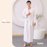 Load image into Gallery viewer, Thin satin bathrobe with quick drying water absorption for couples women&#39;s long and plus size yukata for men